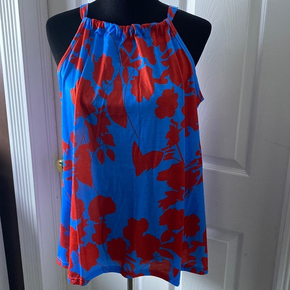 Blue & Red Women’s Sleeveless Tank Halter Top NWOT